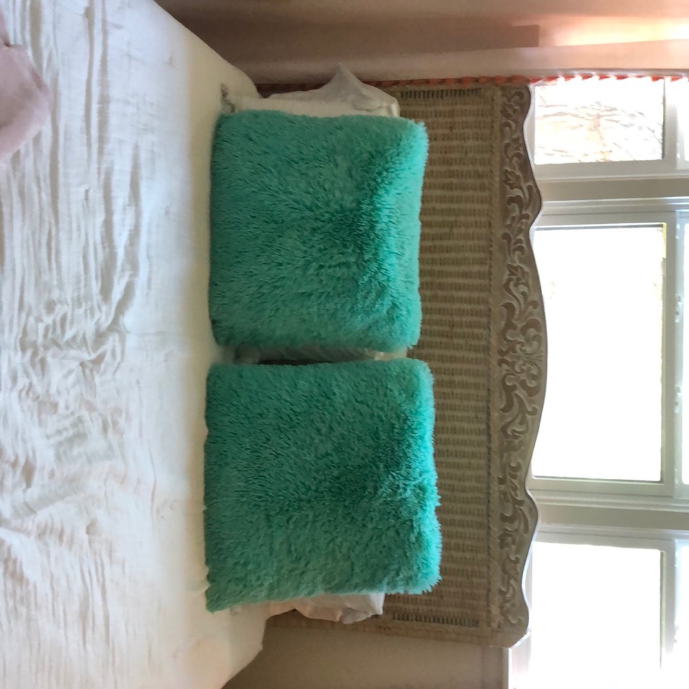 turquoise decorative pillow